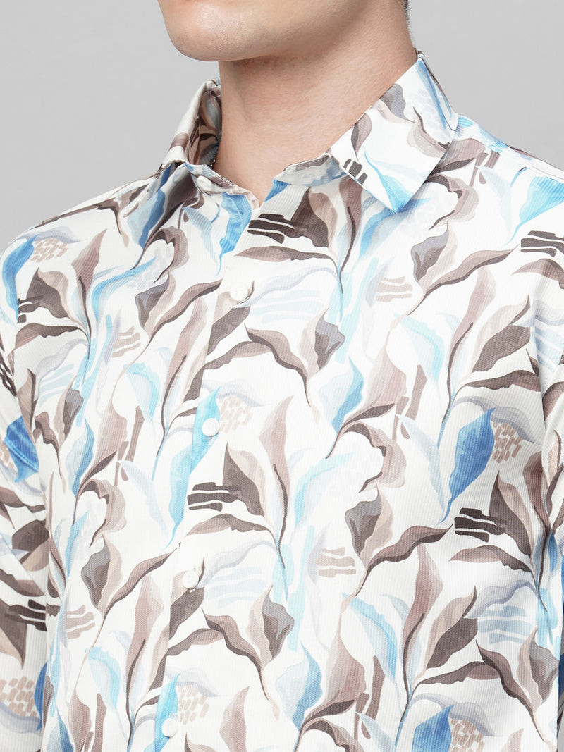 Vivid Printed Cotton Blend Shirt for Men 7