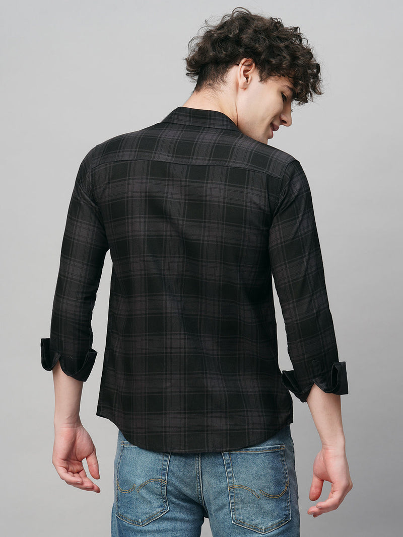 Leisure Cotton Checked Shirt for Men 7