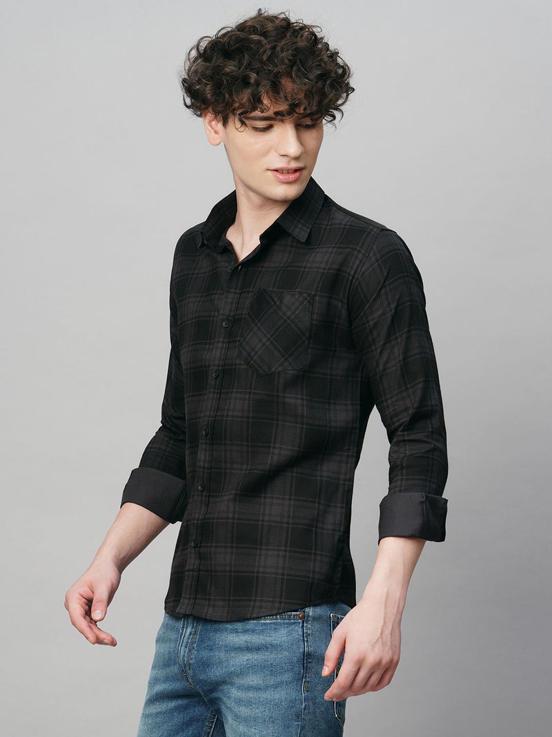 Leisure Cotton Checked Shirt for Men 4