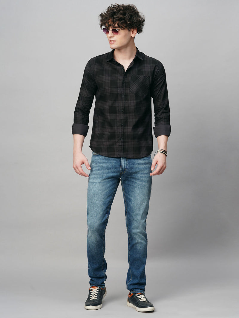 Leisure Cotton Checked Shirt for Men 3