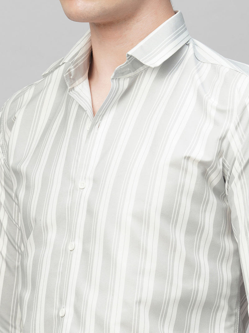 Tailored Striped Cotton Blend Shirt for Men 7