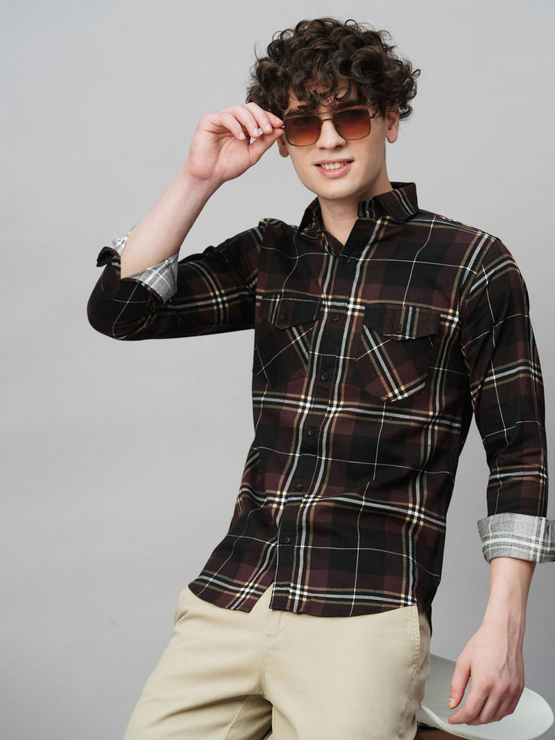 Urban Checked Cotton Shirt for Men - TB_483 1