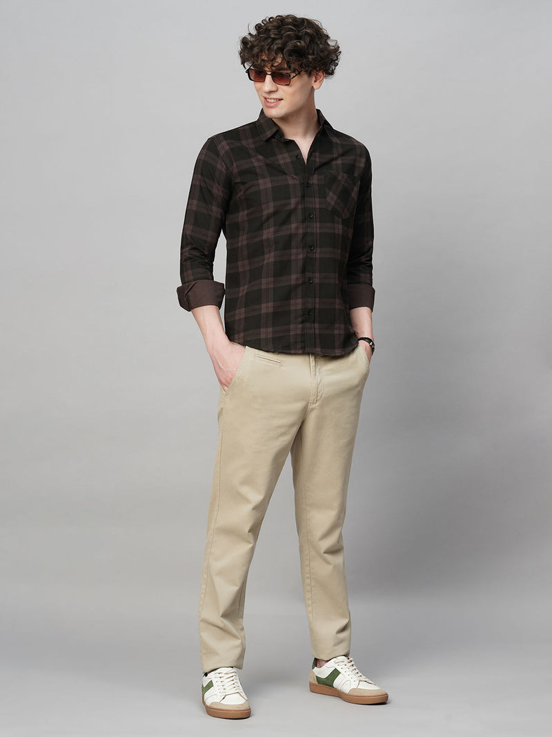 Fashionable Cotton Checked Shirt for Men 4