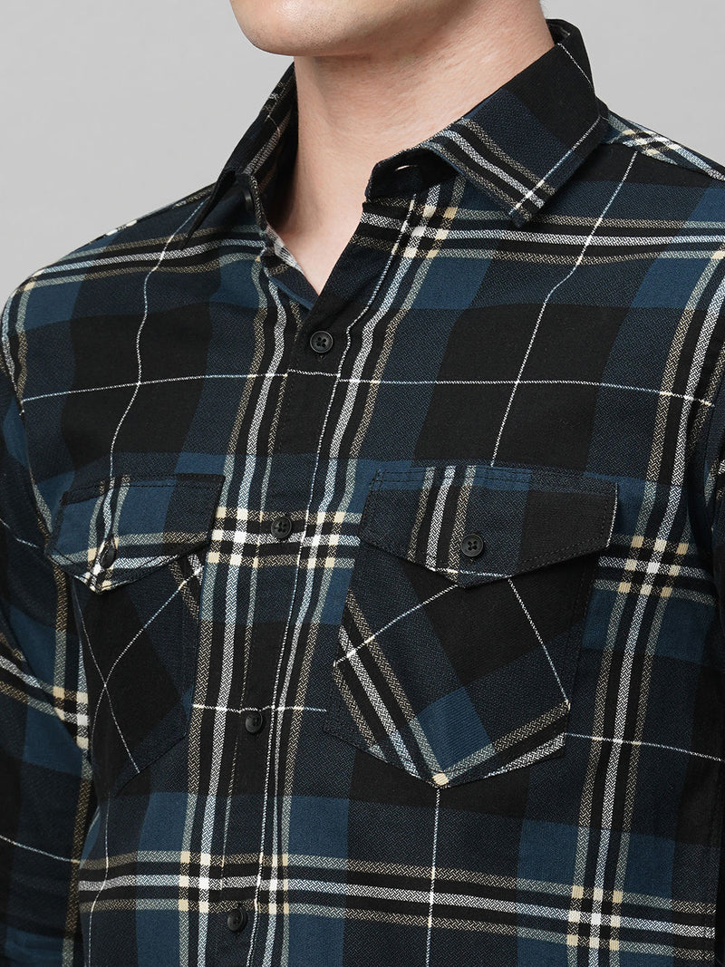 Contemporary Cotton Checked Shirt for Men 7