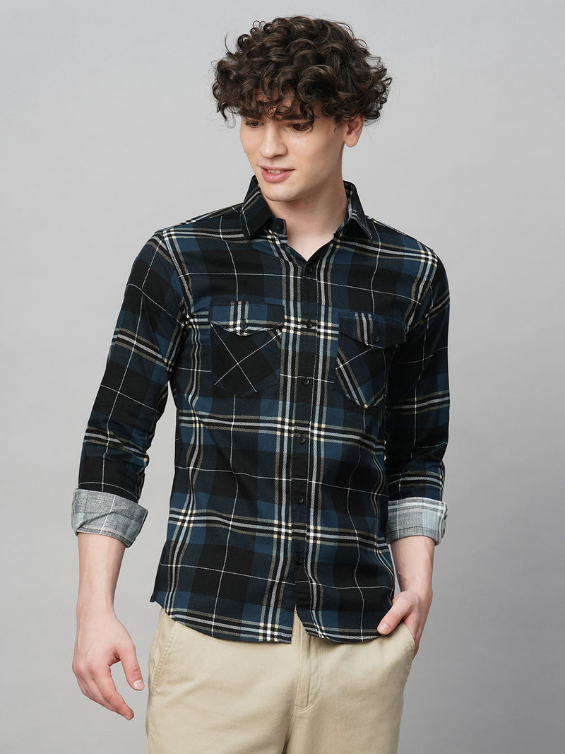 Contemporary Cotton Checked Shirt for Men 3