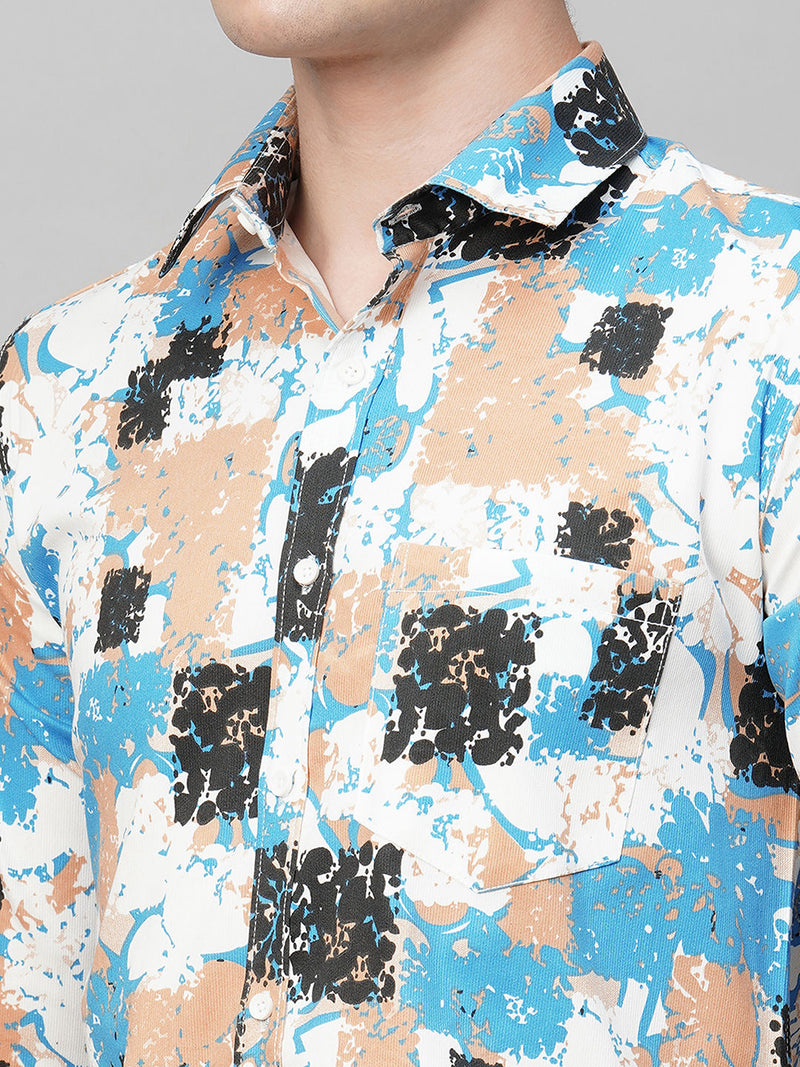 Sleek Printed Cotton Blend Shirt for Men 8