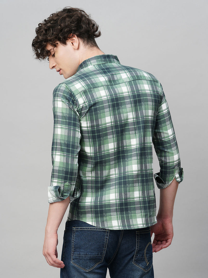 Apex Cotton Checked Shirt for Men 7
