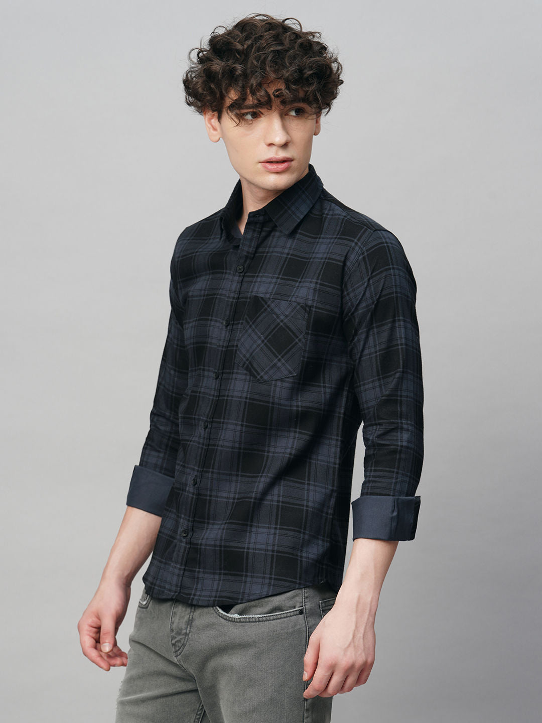 Intrepid Cotton Checked Shirt for Men