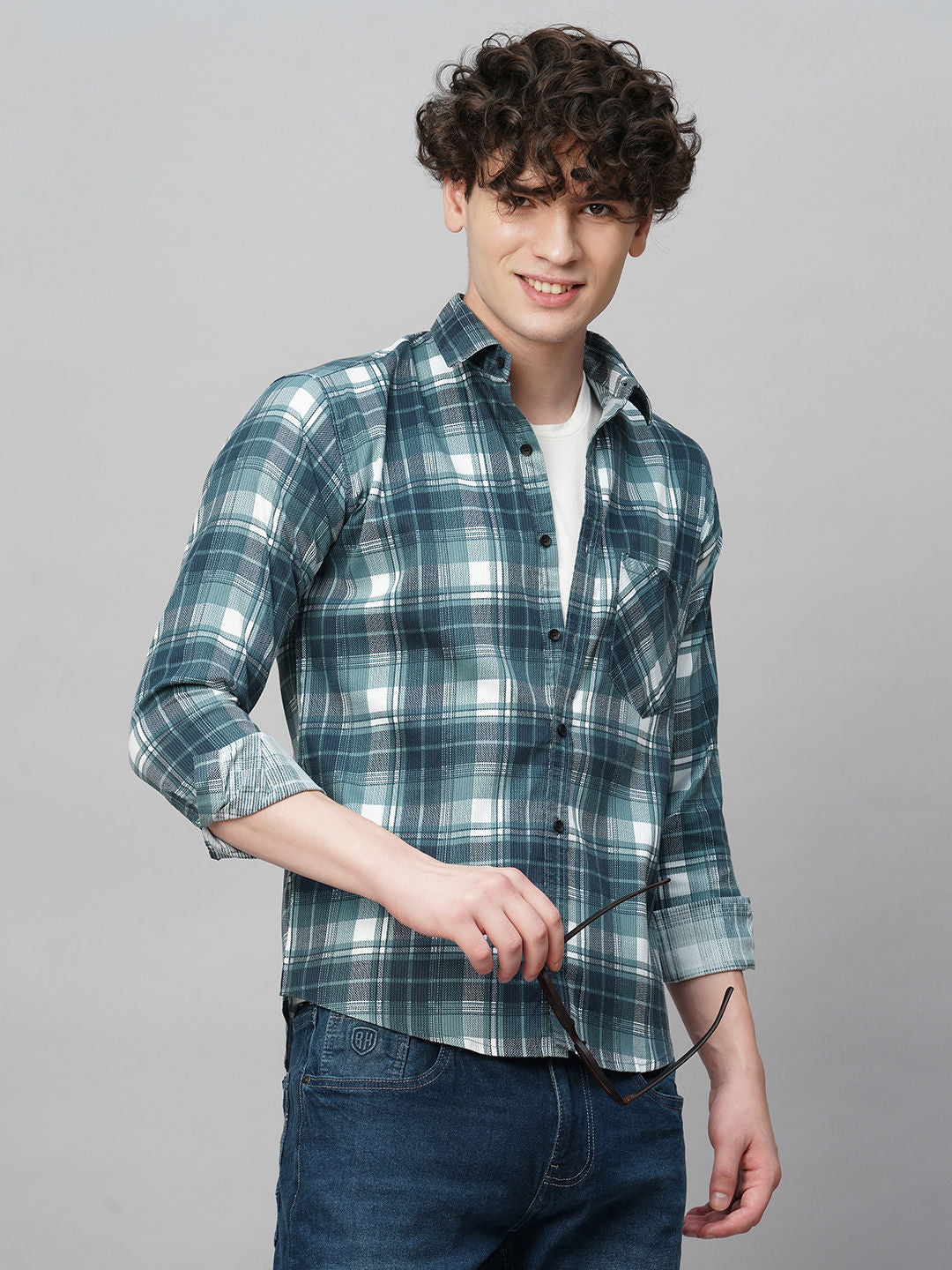 Versatile Checked Cotton Shirt for Men - TB_461