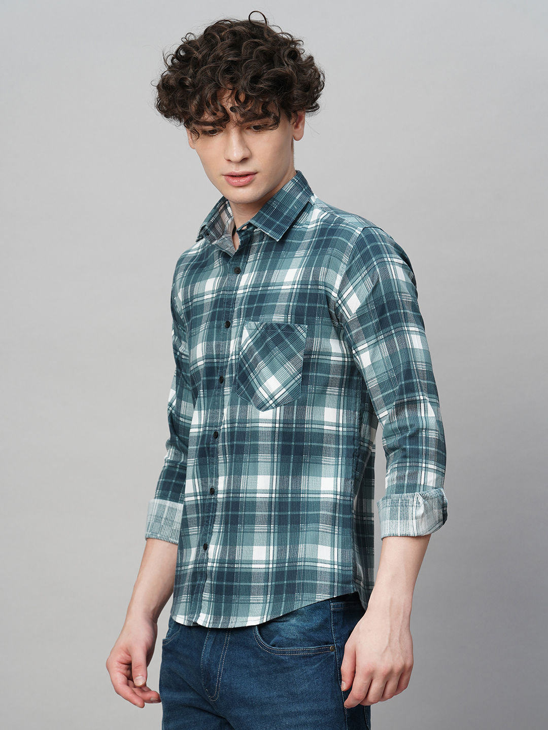Versatile Checked Cotton Shirt for Men - TB_461