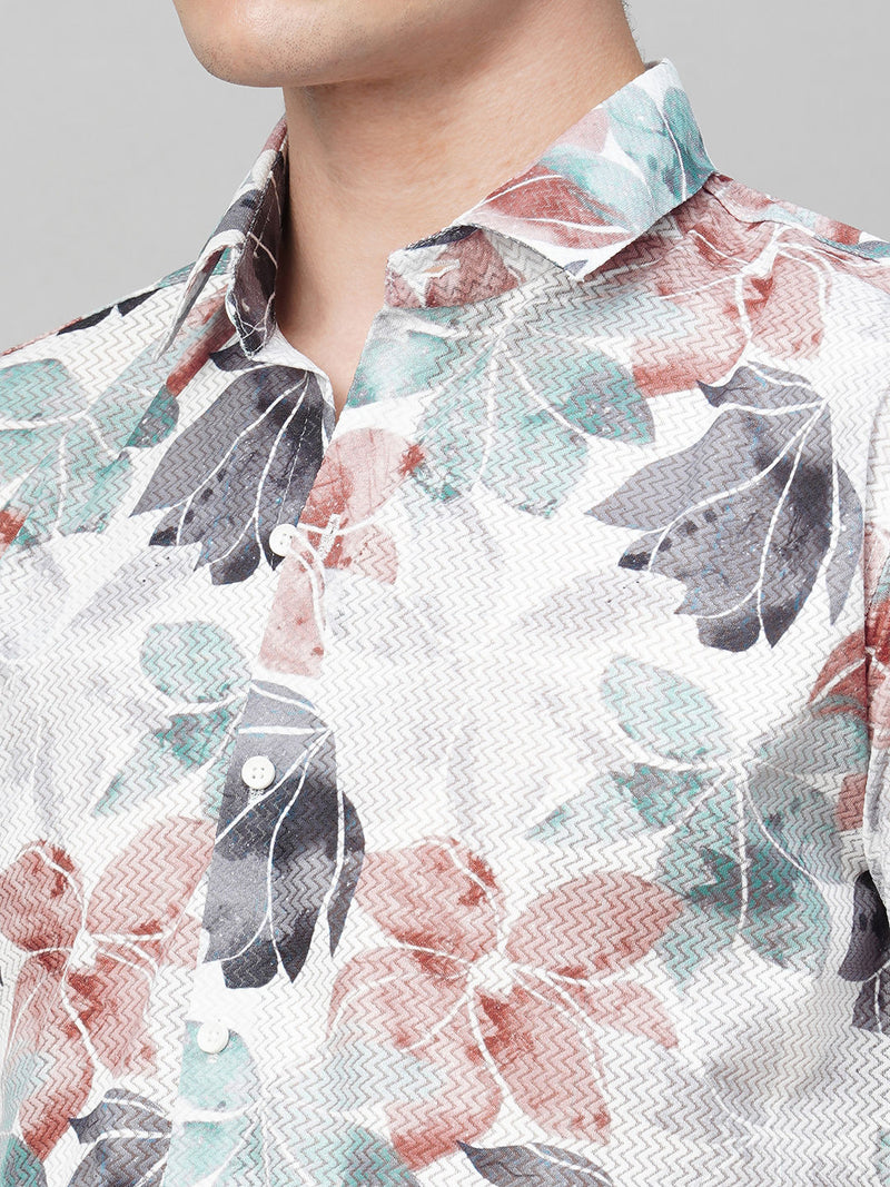 Debonair Cotton Blend Printed Half Sleeves Shirt for Men 7