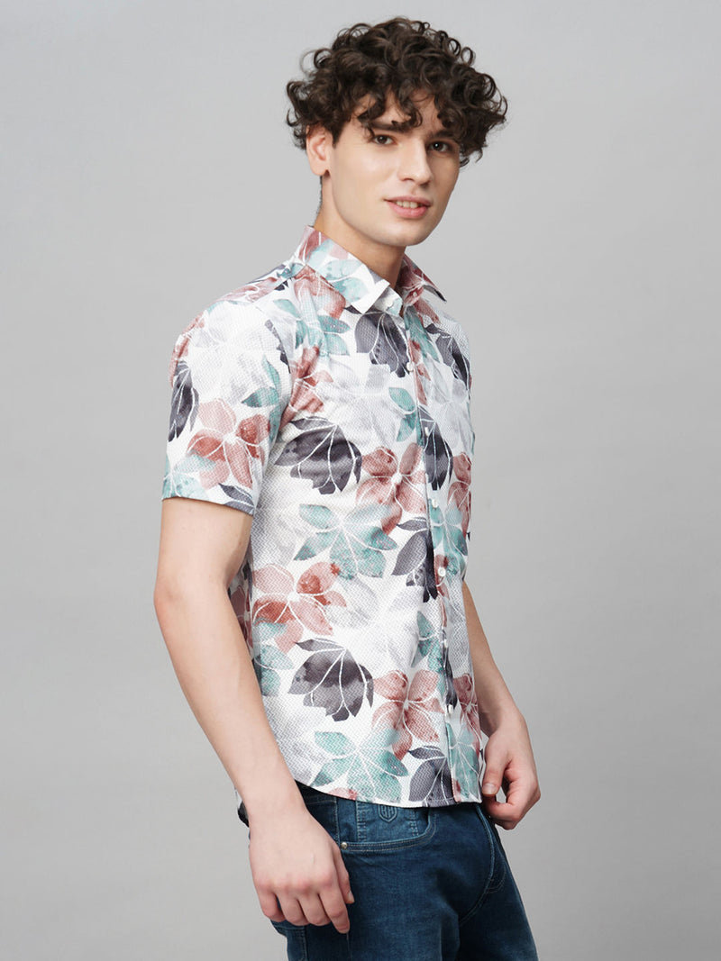 Debonair Cotton Blend Printed Half Sleeves Shirt for Men 4