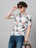 Debonair Cotton Blend Printed Half Sleeves Shirt for Men
