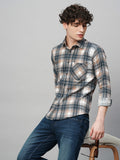 Elegant Cotton Checked Shirt for Men