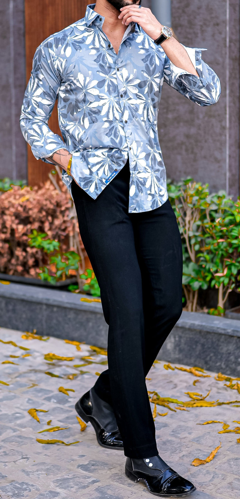 VOZIA Nord Floral Printed Shirt for Men 4