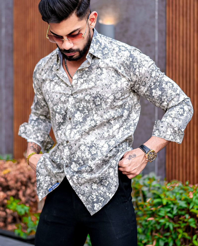 VOZIA Spire Floral Printed Shirt for Men 1