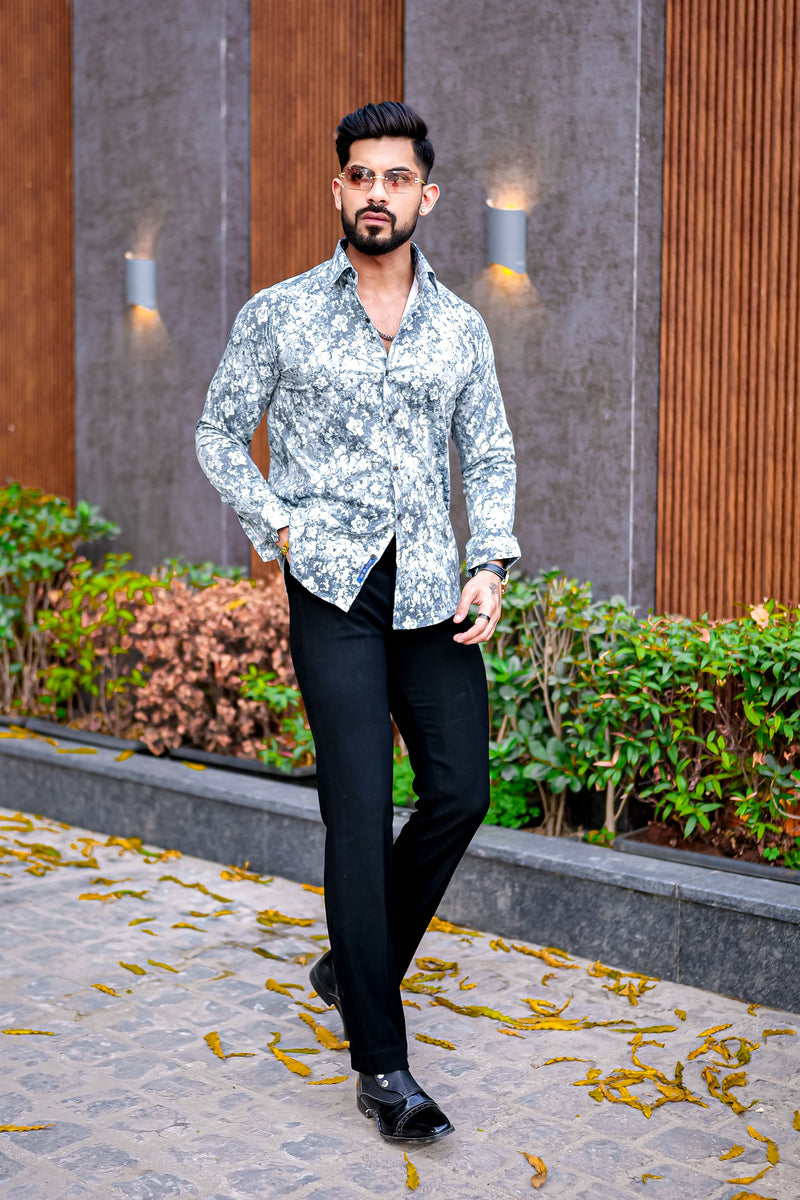VOZIA Uzek Floral Printed Shirt for Men 7