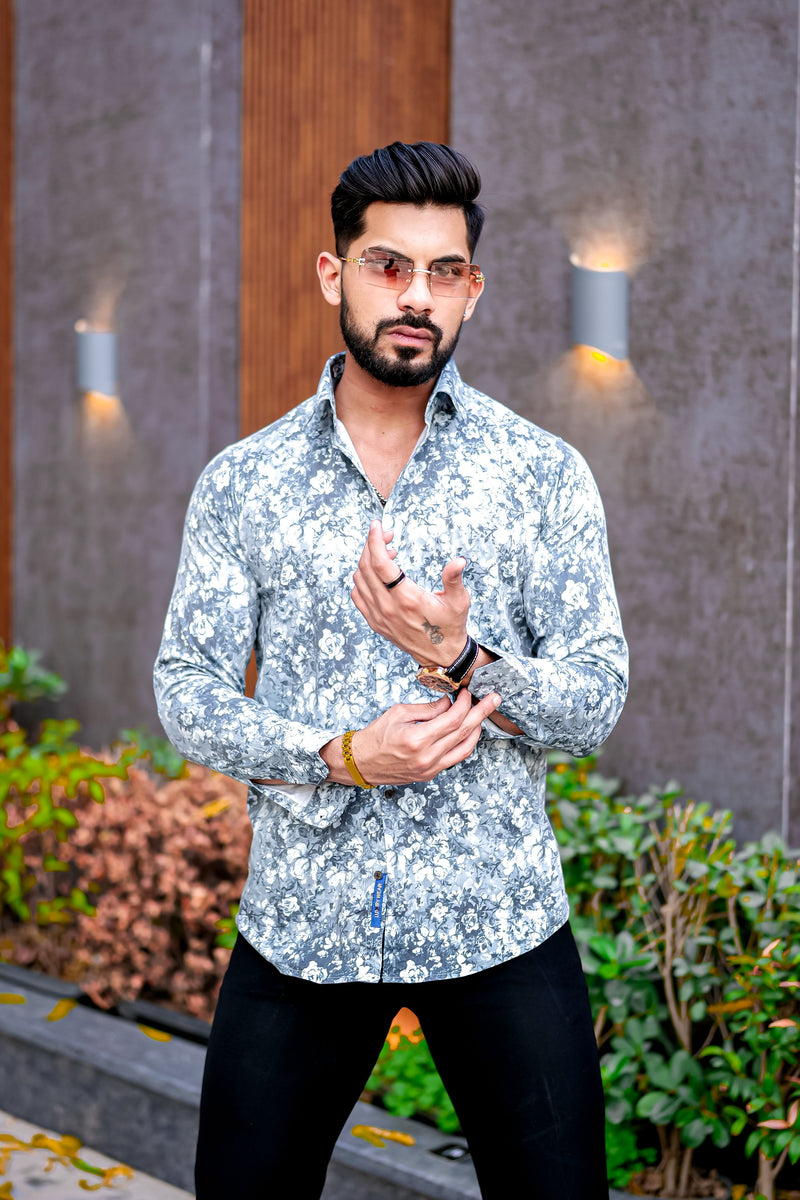 VOZIA Uzek Floral Printed Shirt for Men 8