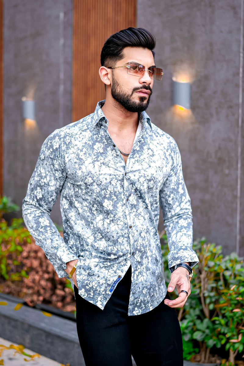 VOZIA Uzek Floral Printed Shirt for Men 2