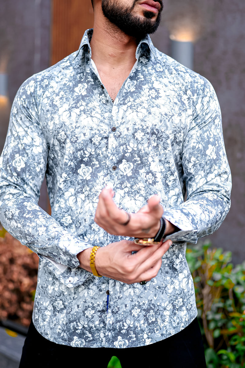 VOZIA Uzek Floral Printed Shirt for Men 4