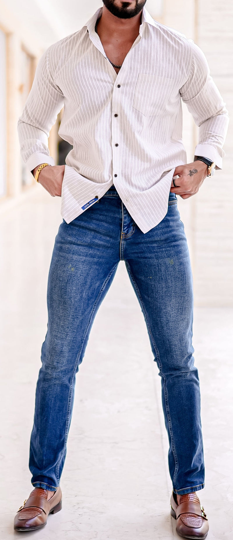 VOZIA Flare Striped Men's Shirt 5