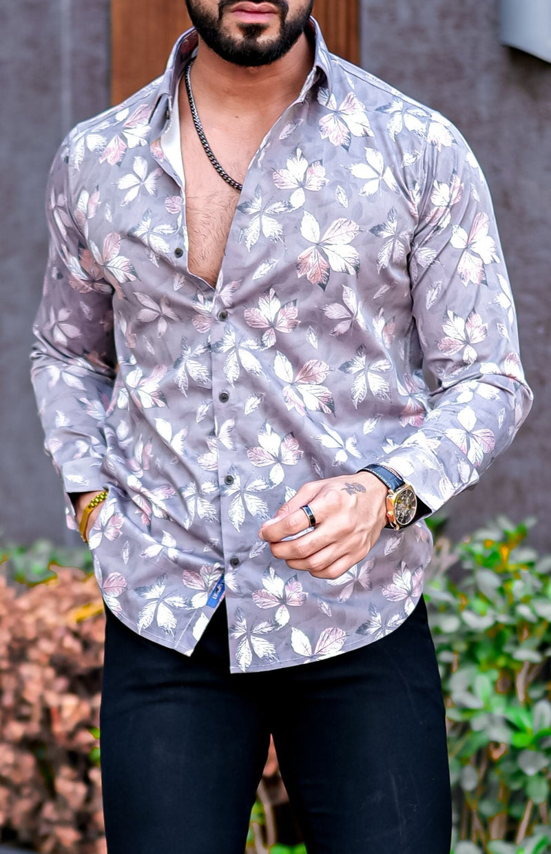 VOZIA Couk Floral Printed Shirt for Men 4
