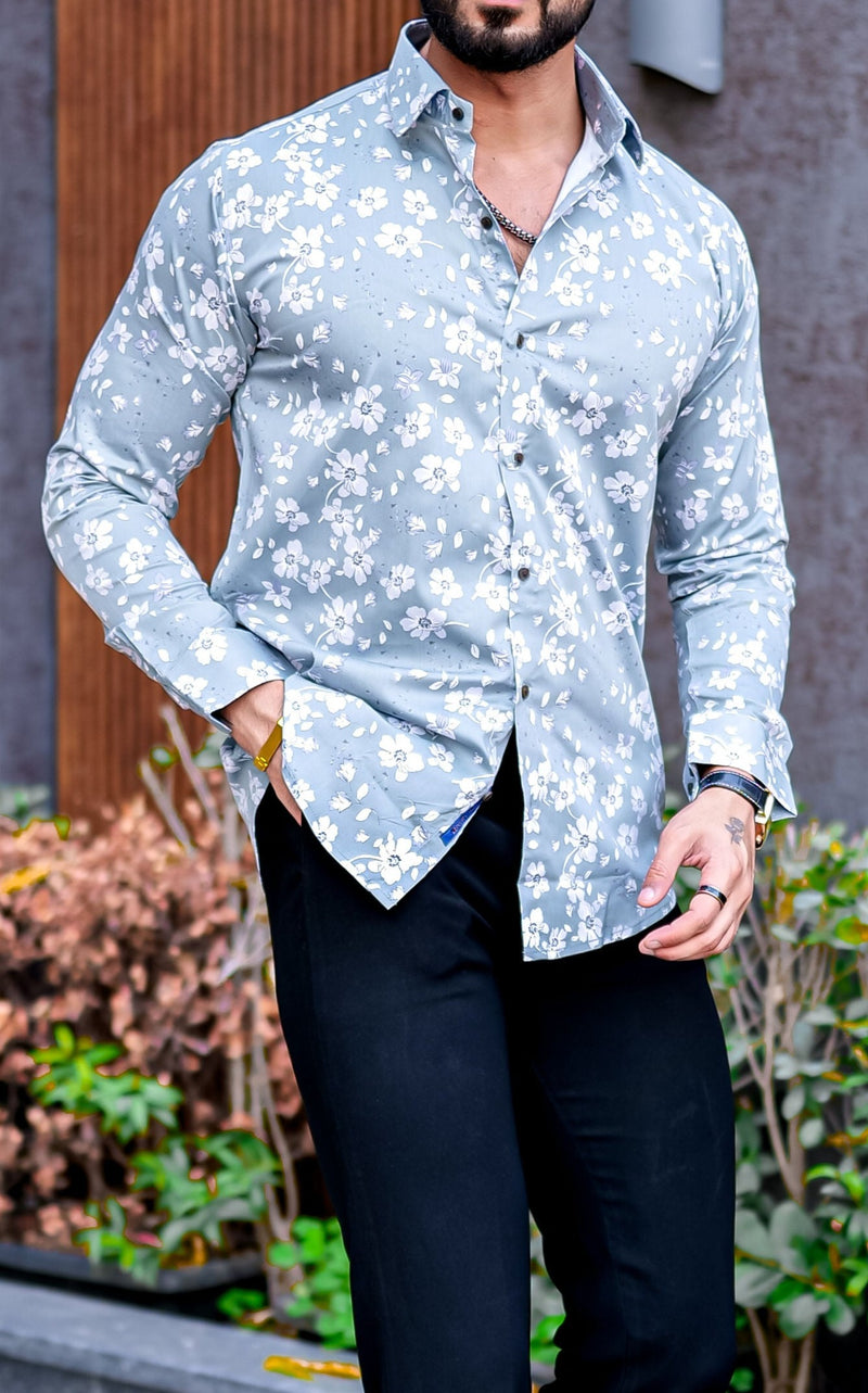 VOZIA Naso Floral Printed Shirt for Men 7