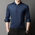 Treasure Navy Blue Cotton Shirt for Men