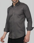 Sporty-luxe Grey Men's Shirt