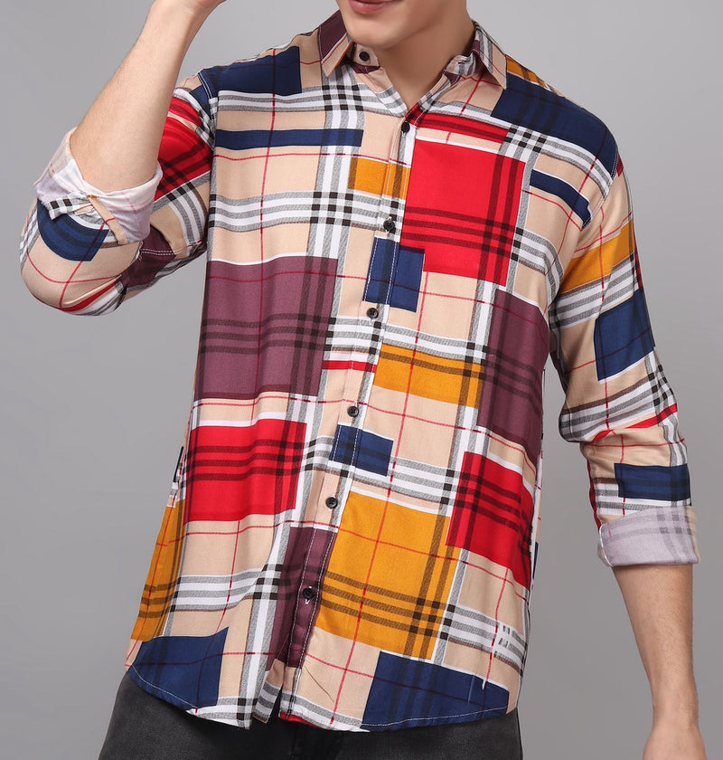 Digital Printed Multi-Colored Men's Shirt 1