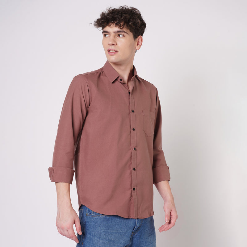Dusty Rose Cotton Shirt for Men 6