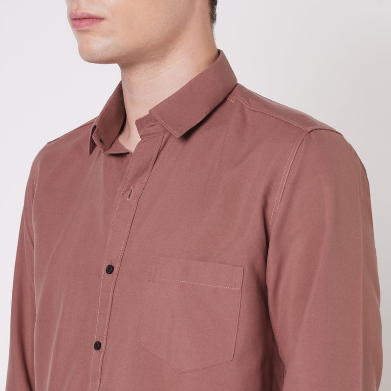 Dusty Rose Cotton Shirt for Men 3