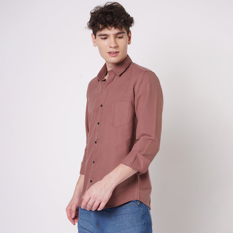 Dusty Rose Cotton Shirt for Men 5