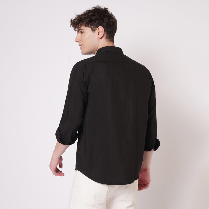 Black Cotton Shirt for Men 8