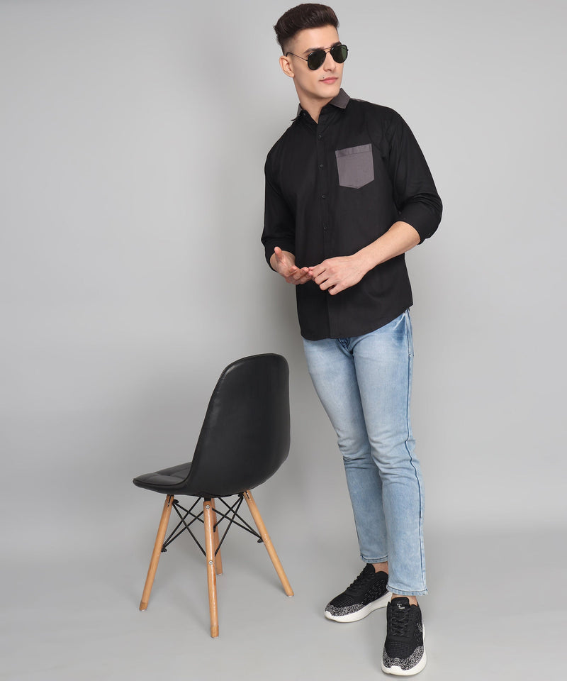 Jacob Black Cotton Shirt for Men 4