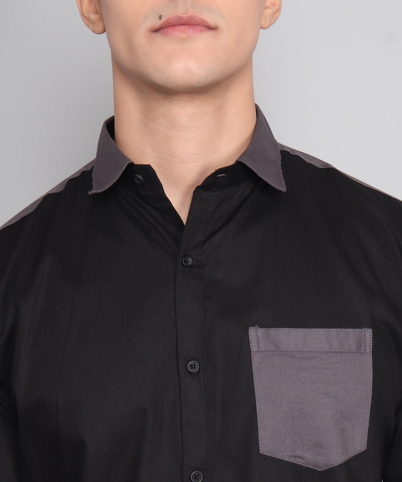 Jacob Black Cotton Shirt for Men 7