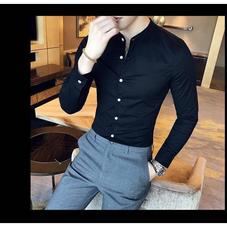 Black Solid Cotton Shirt for Men 3