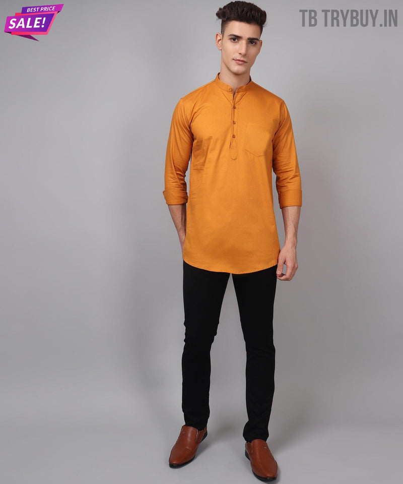 TryBuy قسط القطن صنع كورتا العرقية العصرية للرجال 3