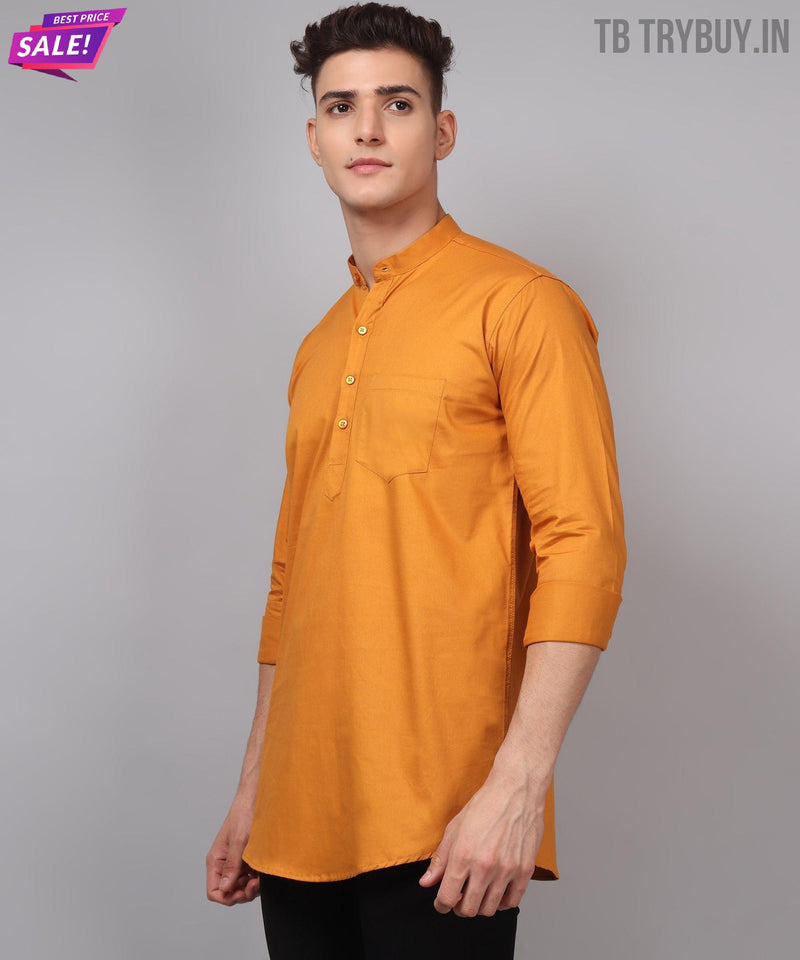 TryBuy قسط القطن صنع كورتا العرقية العصرية للرجال 4