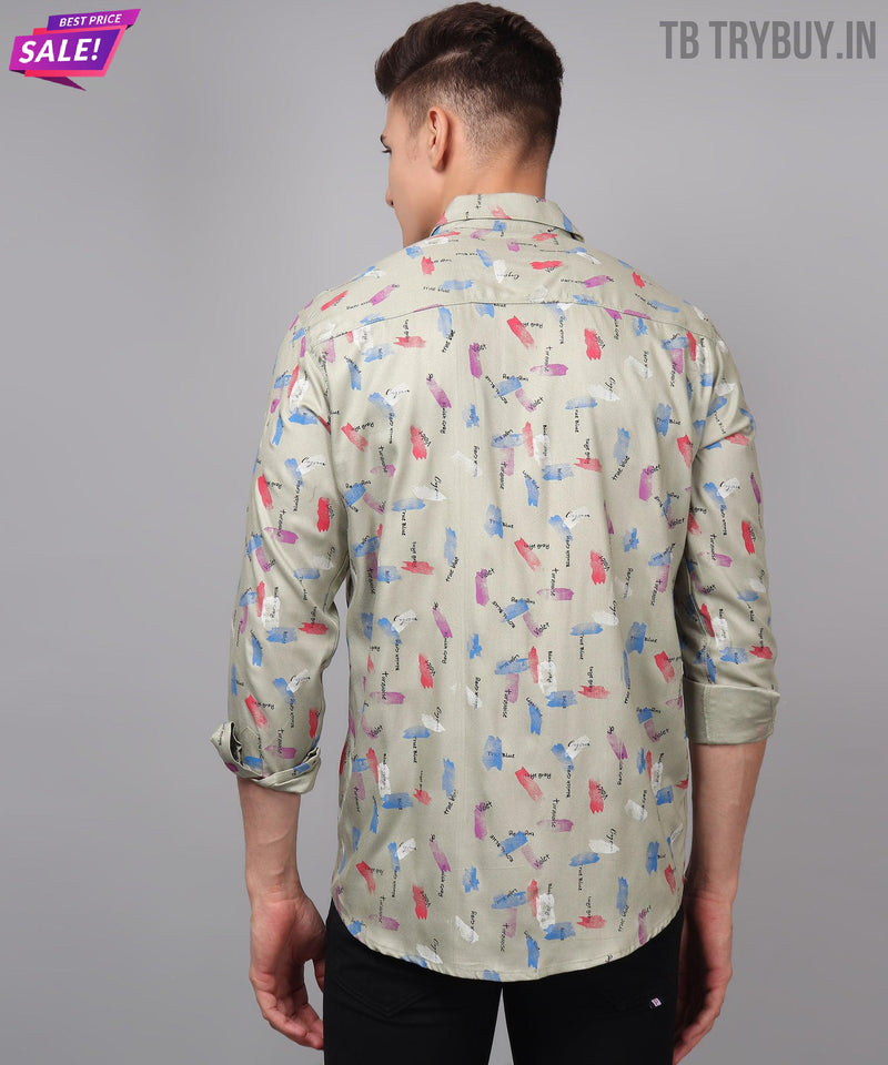Cotton Multi Colored Printed Men's Shirt 8