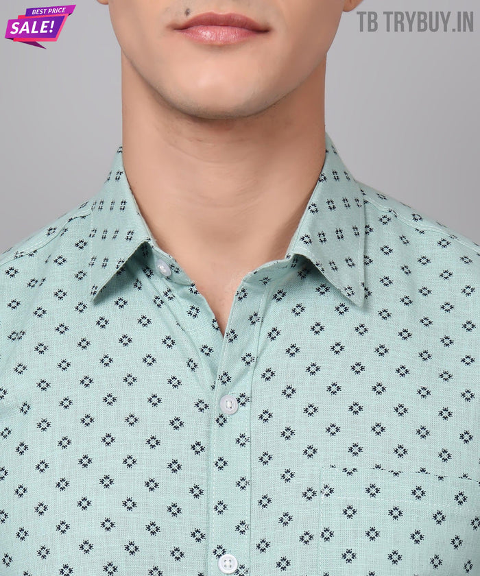 Classy Printed Linen Shirt for Men 2