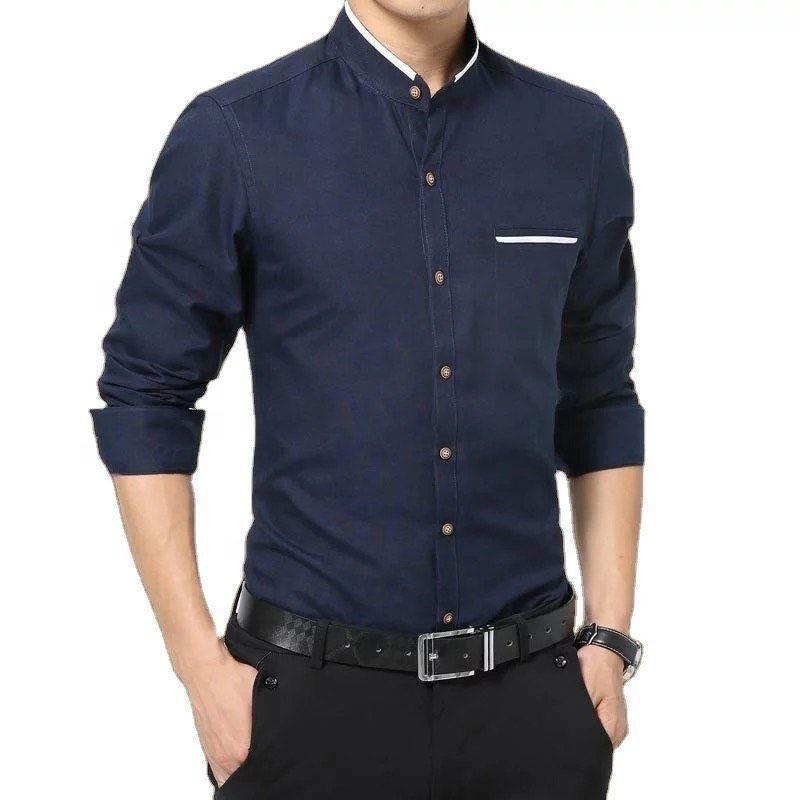Fancy Navy Men's Shirt 1