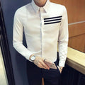 Trybuy Futuristic White Cotton Casual Shirt for Men