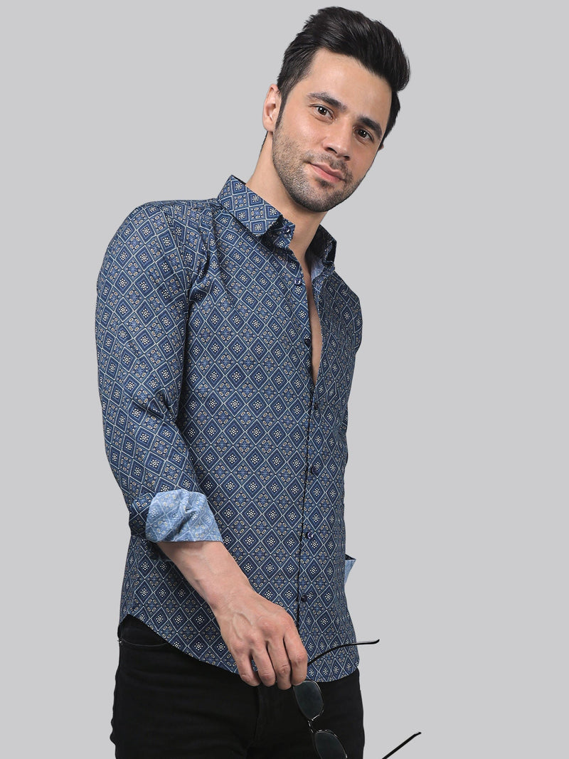 Arctic Cotton Blend Printed Shirt for Men 5