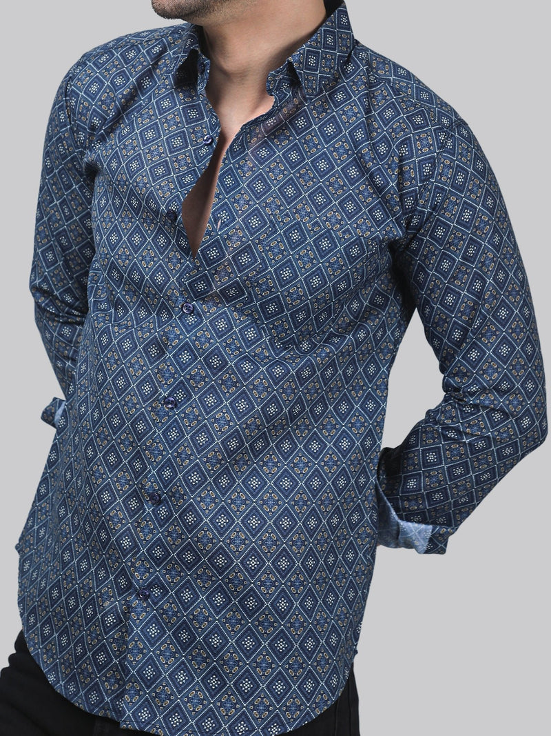 Arctic Cotton Blend Printed Shirt for Men 1