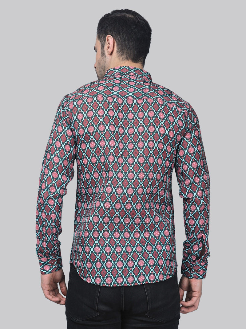 Avant-Garde Cotton Blend Printed Shirt for Men 6
