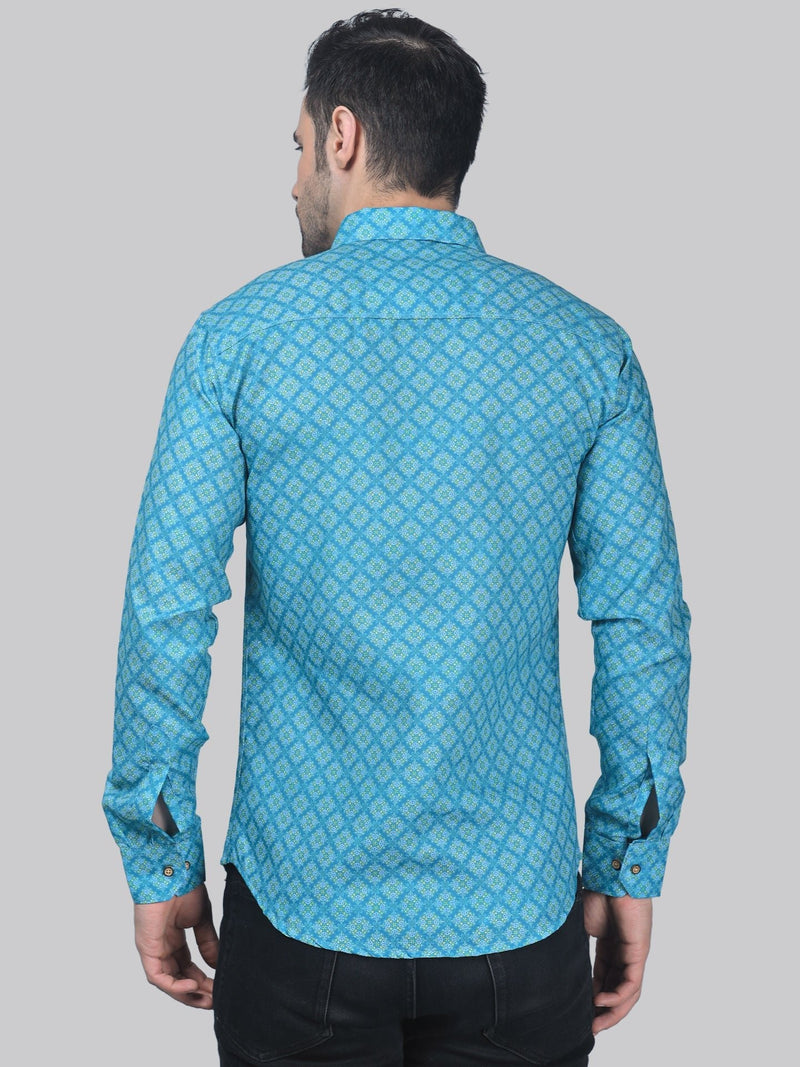 City-Sleek Cotton Blend Printed Shirt for Men 6