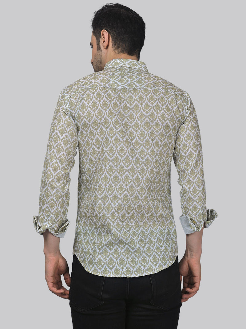 Classic-Contemporary Cotton Blend Printed Shirt for Men 6