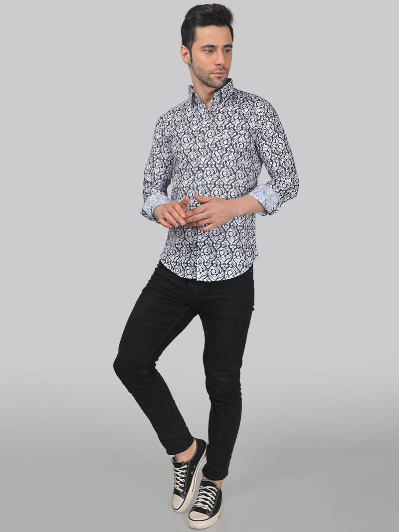 Edgy-glam Men's Printed Shirt 3