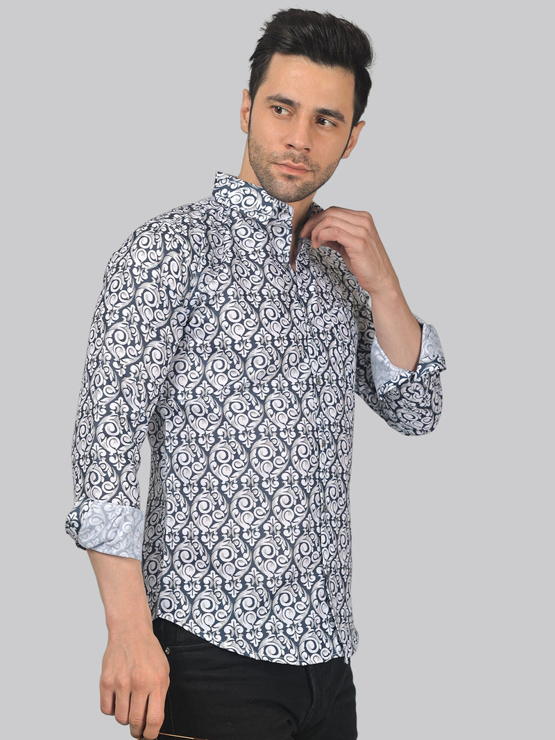 Edgy-glam Men's Printed Shirt 4